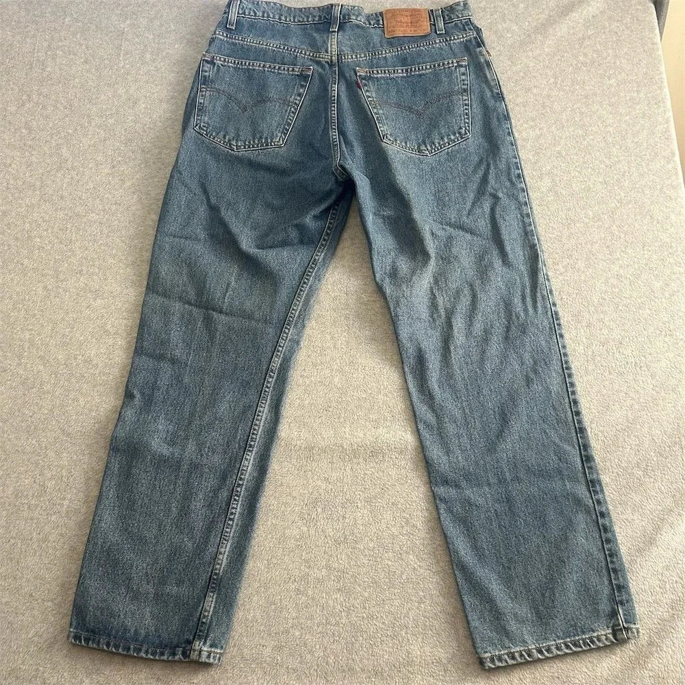 Levi's 505 Jeans Mens Waist 36 Length 30 Blue Straight Leg Denim Vintage 90s Vtg